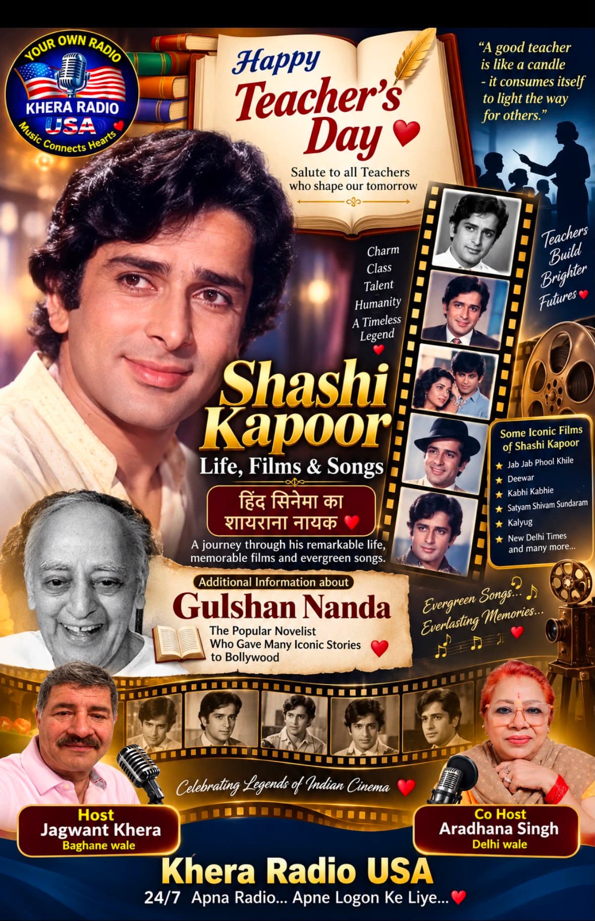 137.- SHASHI KAPOOR- LIFE, FILMS & SONGS podcast cover