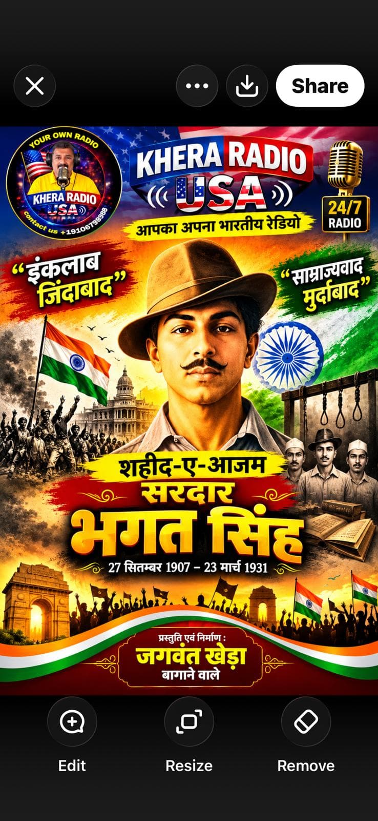 169.- BHAGAT SINGH JANAM SATABADI-HINDI podcast cover
